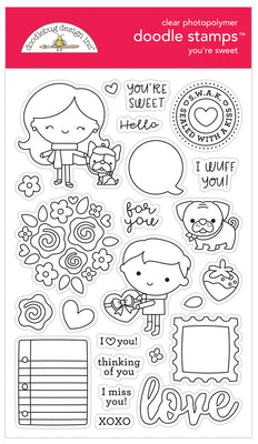 Doodlebug - Lots of Love - You're Sweet Doodle Stamps