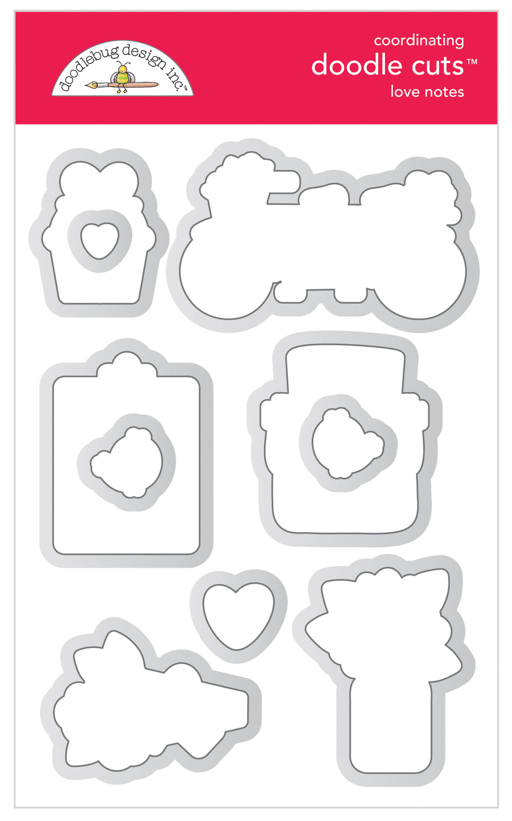 Doodlebug - Lots of Love - Love Notes Doodle Cuts (Coordinating) *LAST CHANCE*