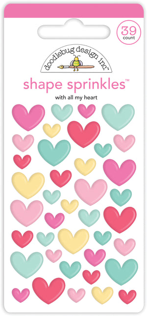 Doodlebug - Made With Love - With All My Heart Shape Sprinkles
