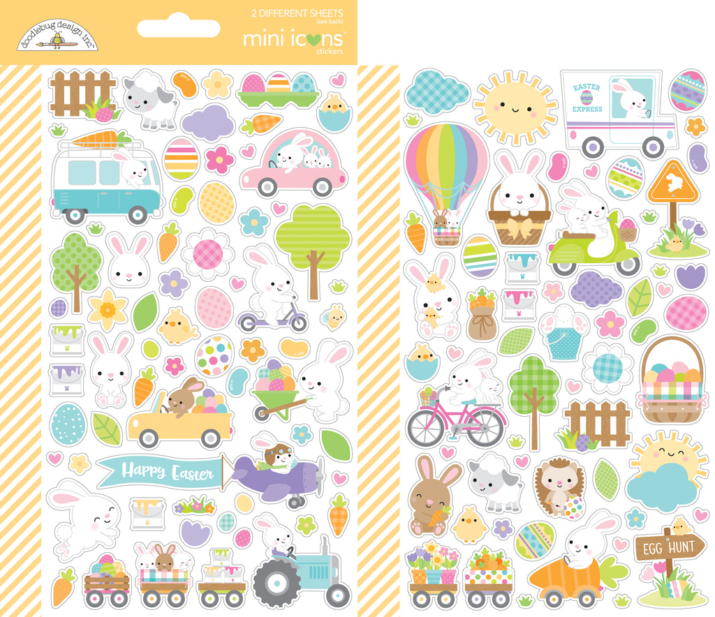 Doodlebug - Hippity Hoppity - Mini Icon Sticker