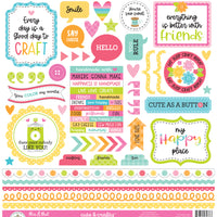 Doodlebug - Cute & Crafty - 12x12 This & That Stickers