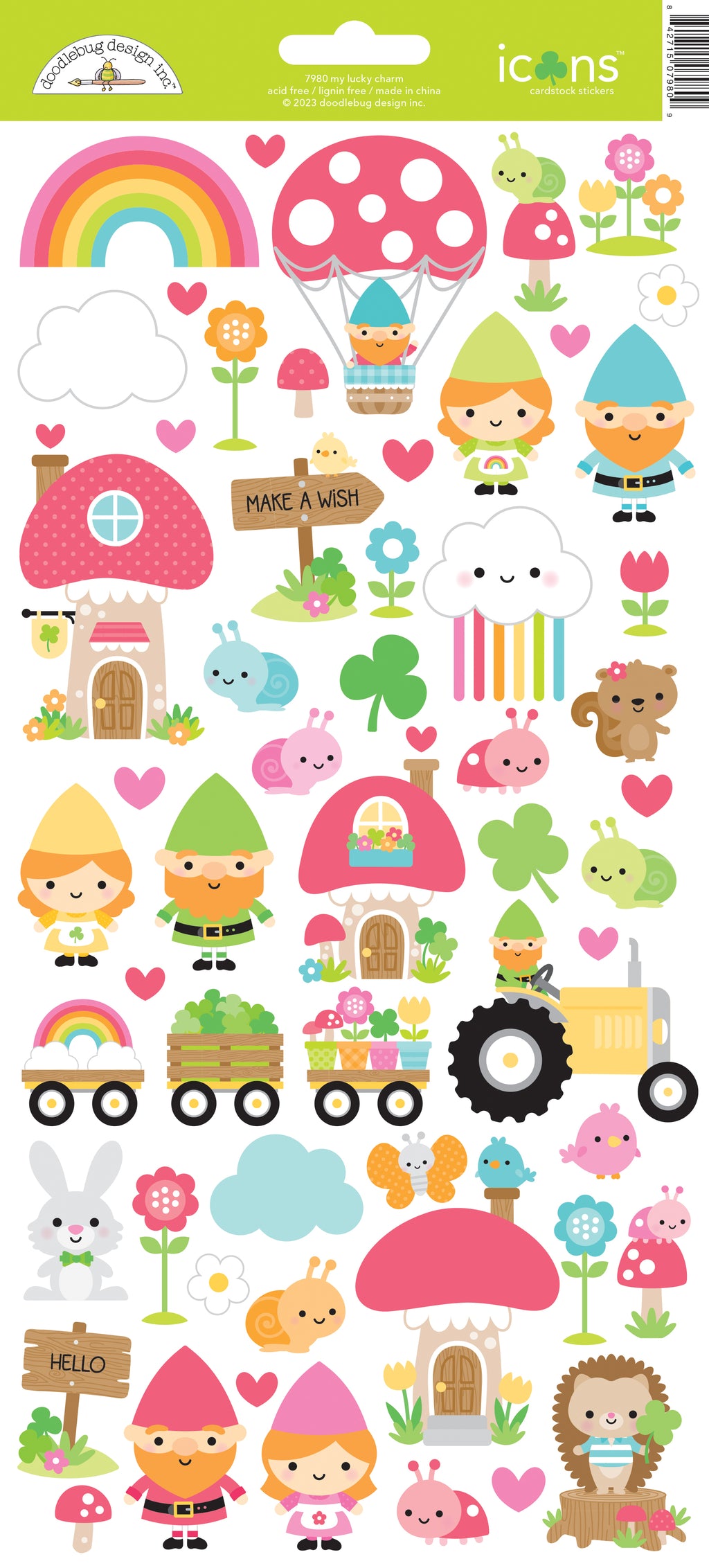 Doodlebug - Over the Rainbow - Icons Stickers