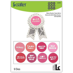 i-crafter - Ribbon Rosette, Funny Add-on Die Cuts - LAST CHANCE!