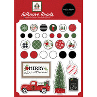 Carta Bella - Home For Christmas Adhesive Brads - LAST CHANCE!