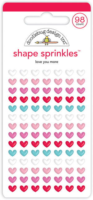 Doodlebug - Lots of Love - Love You More Shape Sprinkles