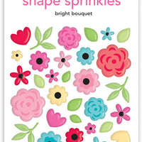 Doodlebug - Lots of Love - Bright Bouquet Shape Sprinkles