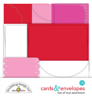 Doodlebug - Lots of Love - Assortment Cards & Envelopes
