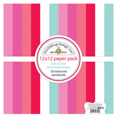 Doodlebug - Lots of Love - Textured Cardstock Assortment Pack