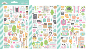 Doodlebug - Pretty Kitty - Mini Icon Stickers - * NEW *