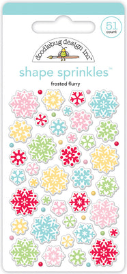 Doodlebug - Candy Cane Lane - Frosted Flurry Shape Sprinkles