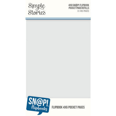 Simple Stories - SNAP Studio - 4 x 6 Flipbook Pages - 4 x 6 Pack Refills