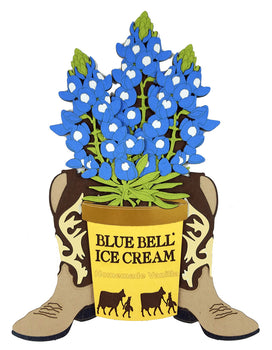 Texas Bluebonnet Ice Cream Bucket