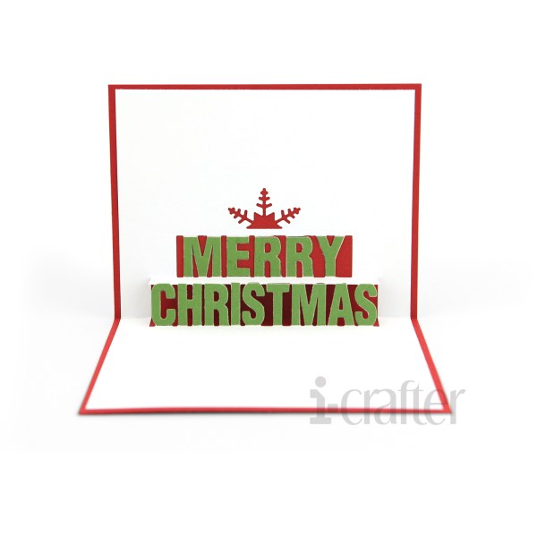 i-crafter - Merry Christmas Pop-Up Card - LAST CHANCE!