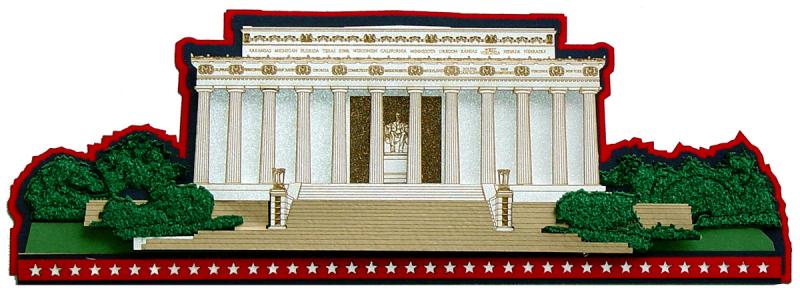 Washington DC Monument Lincoln Memorial Sticker Set de 2
