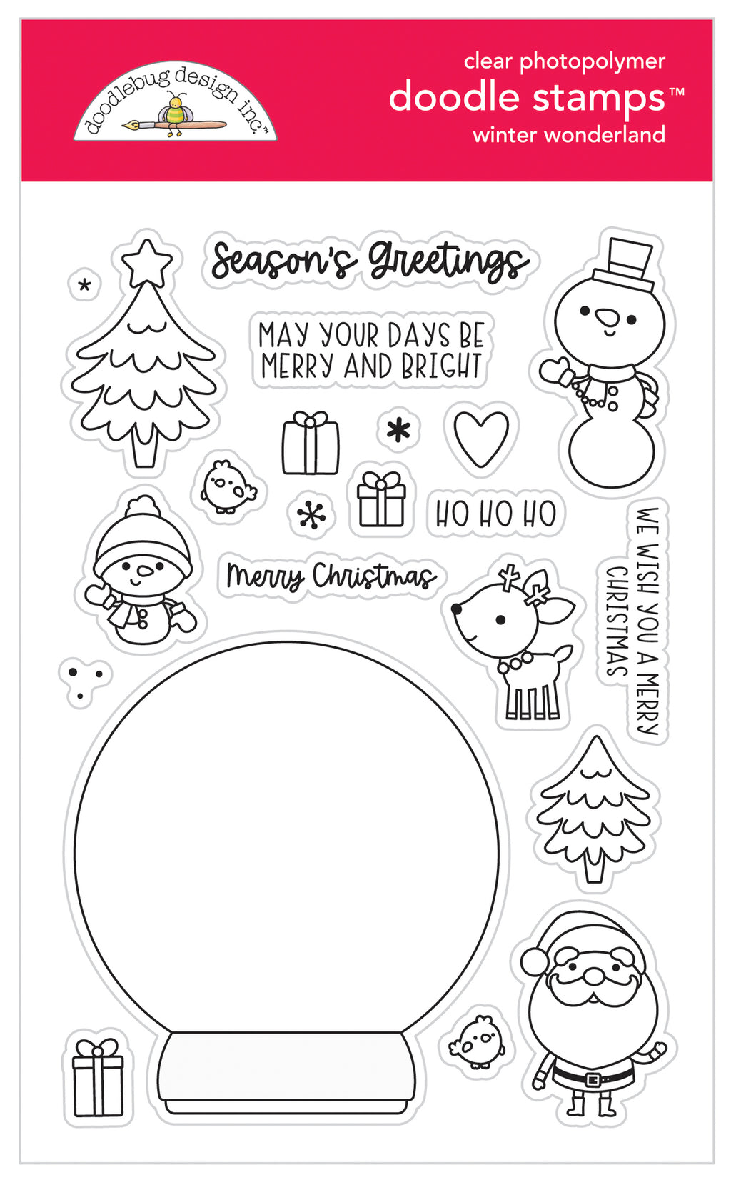 Doodlebug - Let it Snow - Winter Wonderland Doodle Stamps